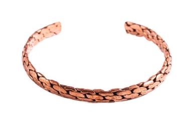 Geflochtener Kupferarmreif schmal - Berk